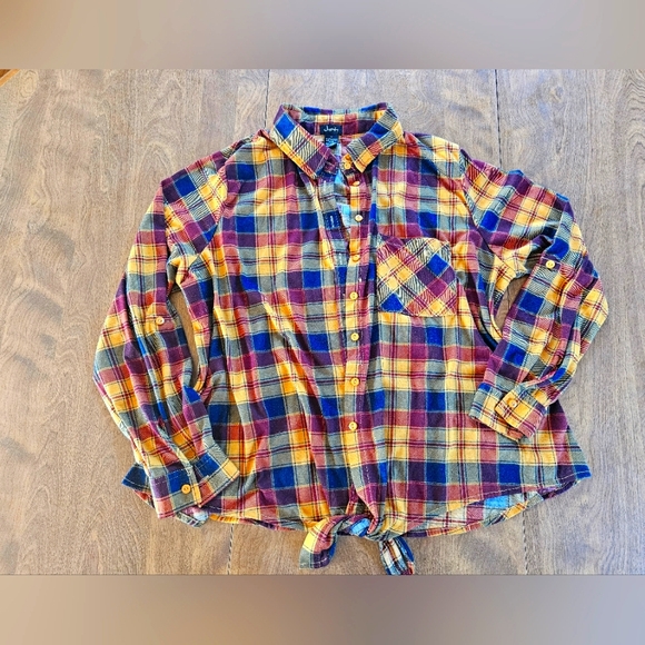 Justify Multicolor Plaid Shirt - Picture 1 of 9